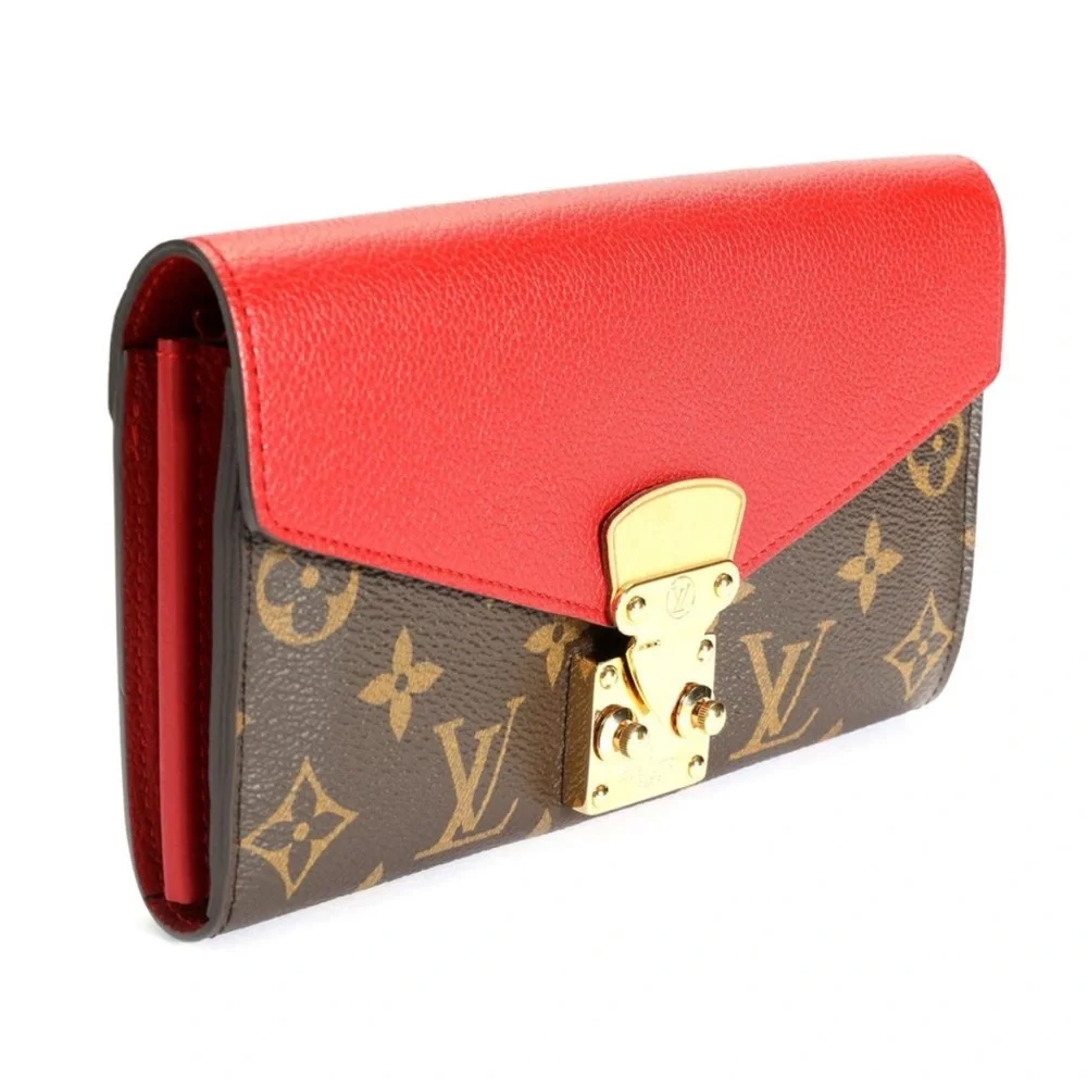 Full Inclusion Louis Vuitton Pallas Wallet Monogram & Cerise Red Leather - EUC - Picture 2 of 14